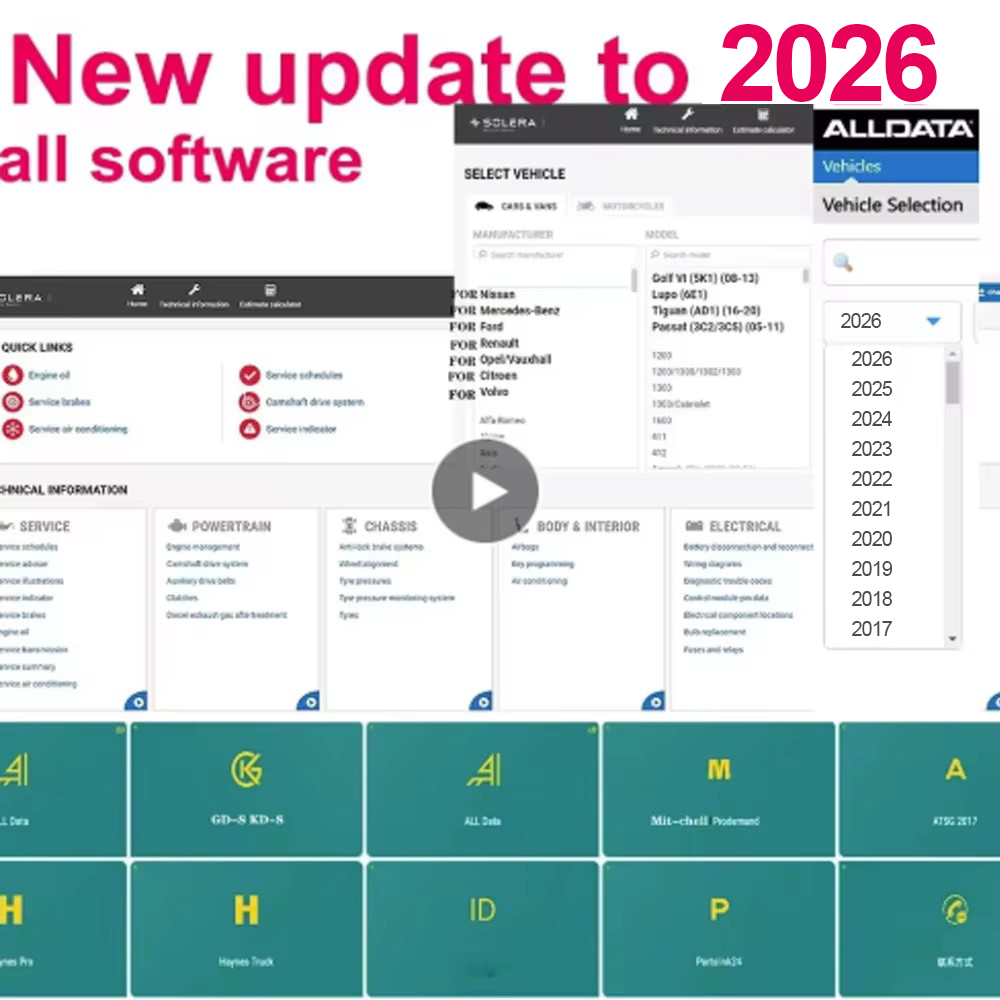 Workshop Tools Online - 2026 Alldata Online Software: Alle Daten