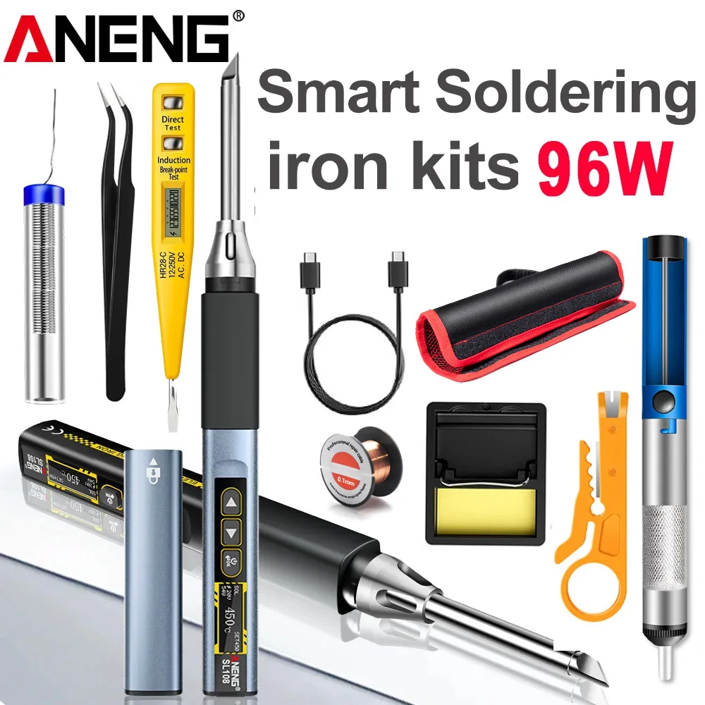 Tools Qc - Elektrisches Lötkolben-Set 96W ANENG SL108 PD/QC
