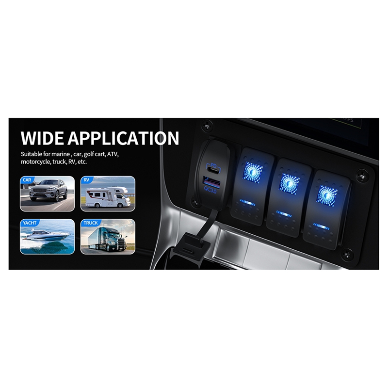 USB-Wippschalter, 12 V, wasser – Tools Qc Bewertung und Preis