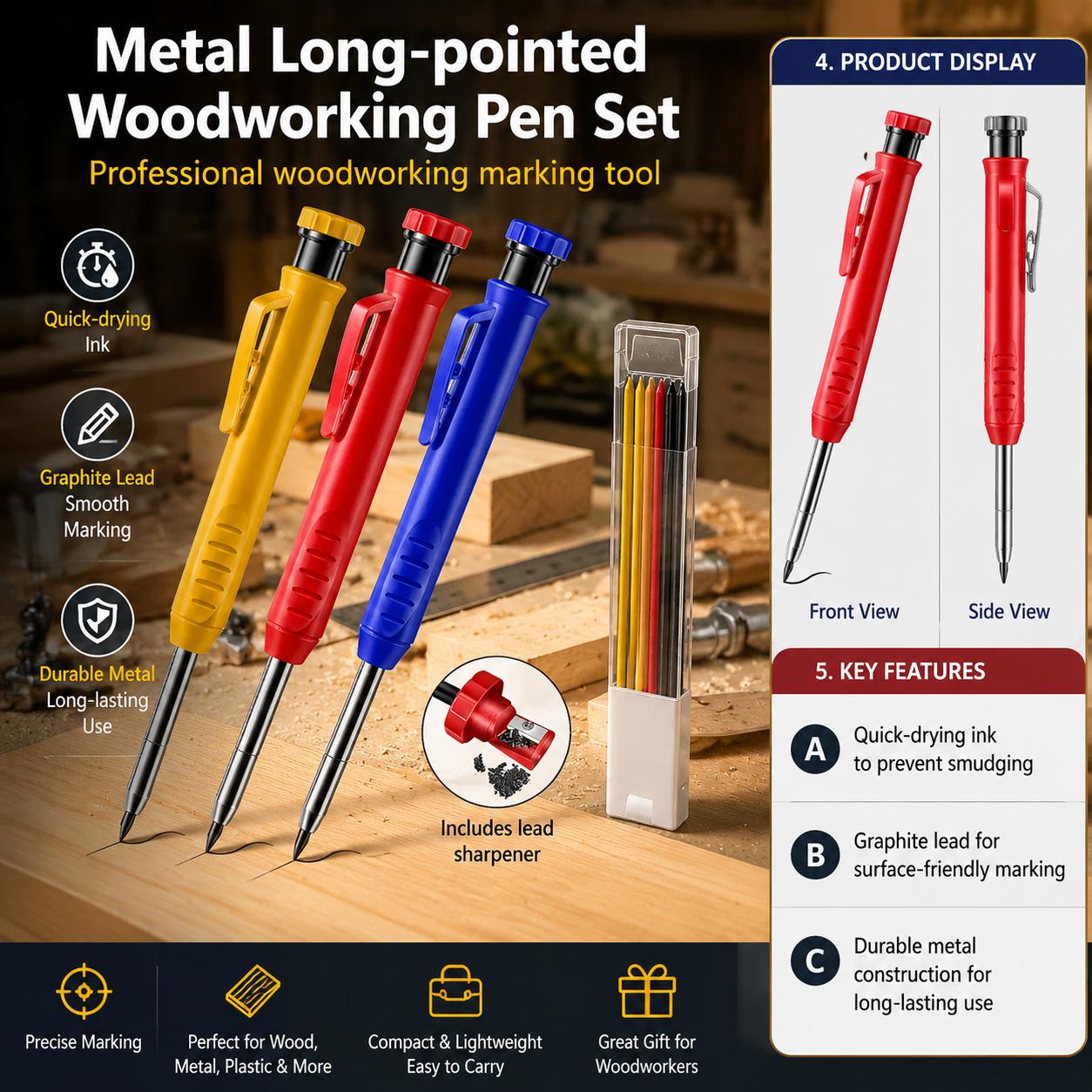 Metall-Druckbleistift-Set mit  – Marking Tools In Workshop Bewertung und Preis
