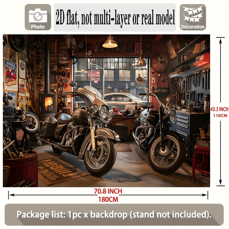 Motorrad-Garagen-Wandteppich,  – Tools For Motorcycle Workshop Bewertung und Preis