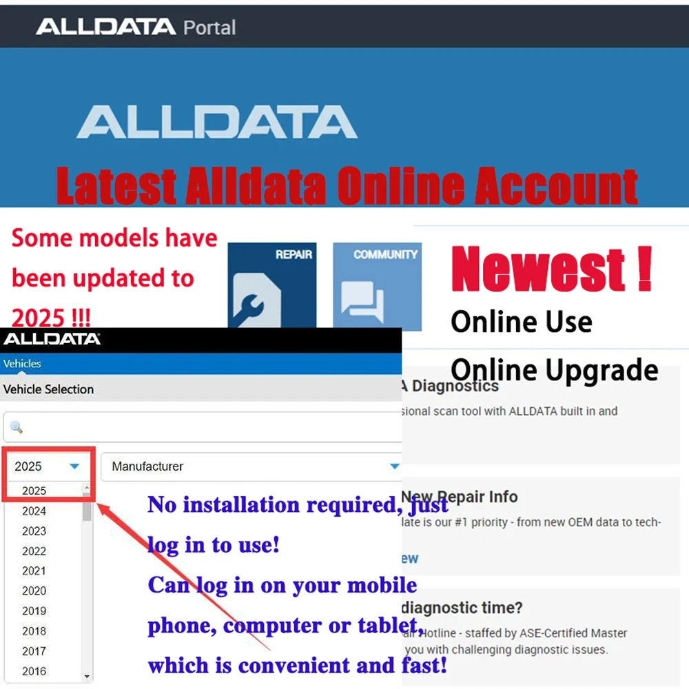 2027 Alldata KFZ-Daten Neueste – Workshop Tools Online Bewertung und Preis